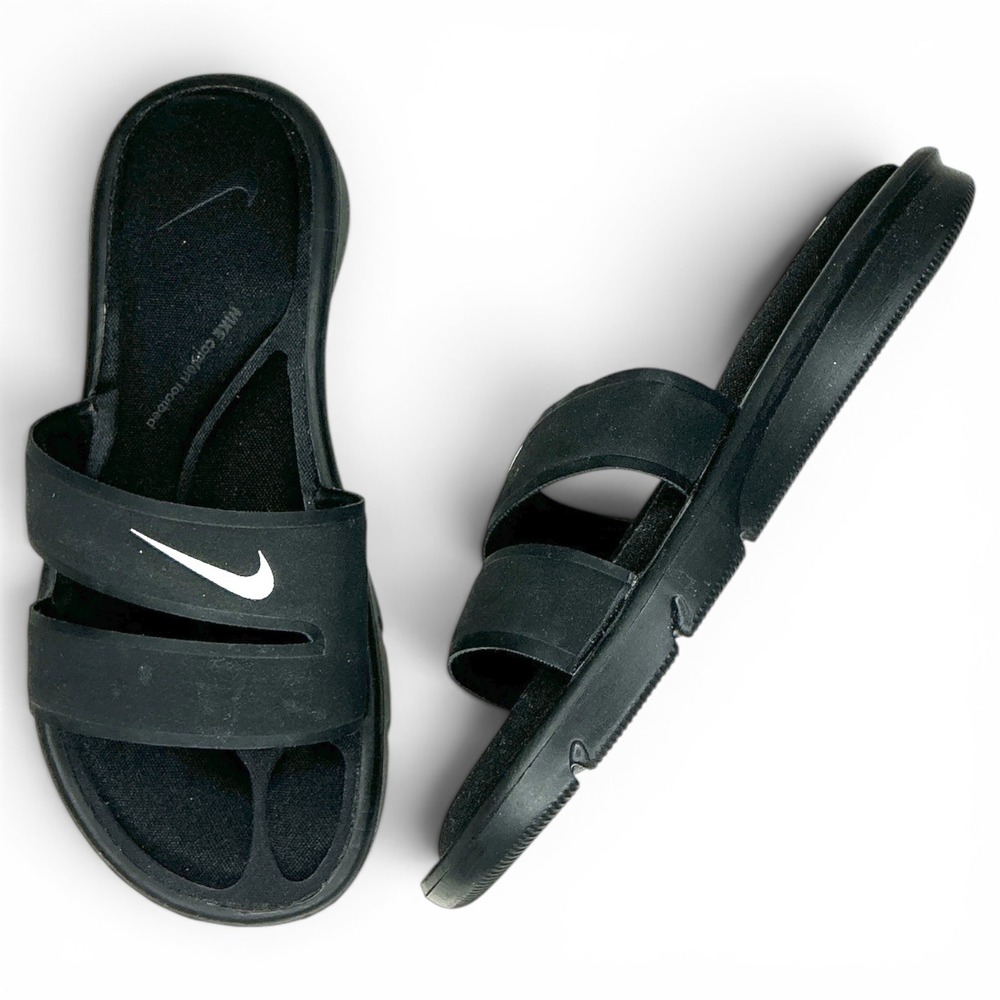 Nike Black Ultra Comfort Slide Sandals Womens 6 Memory Foam 882695-002
